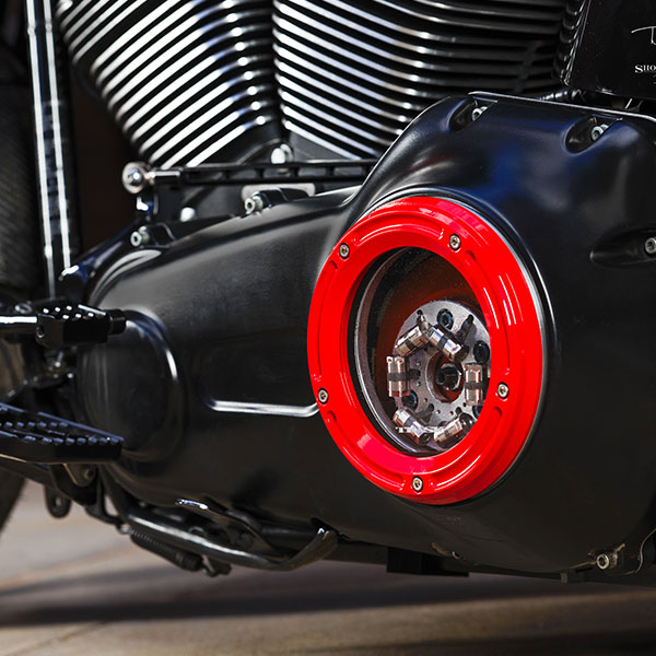 Bone Crusher Harley-Davidson® Softail® Springer custom transmission close up