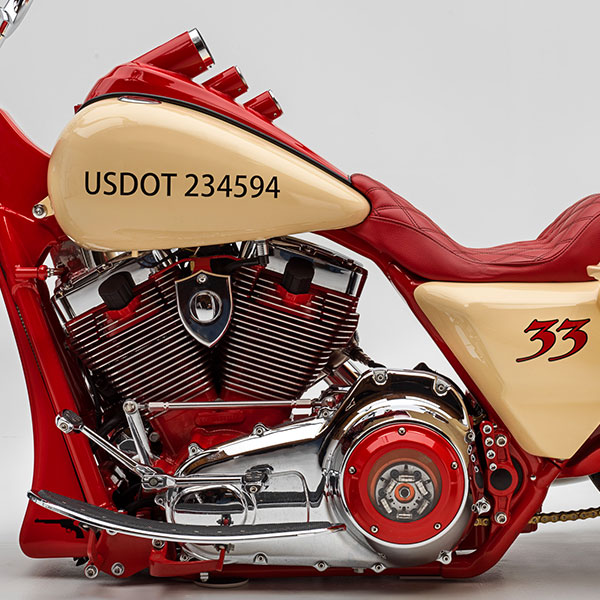 KD Transport custom Harley-Davidson® left side view of engine