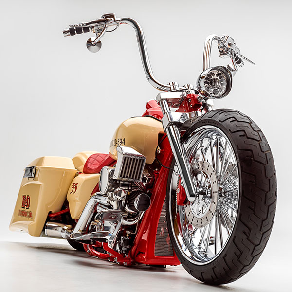 Custom Harley-Davidson® KD Transport motorcycle front right view