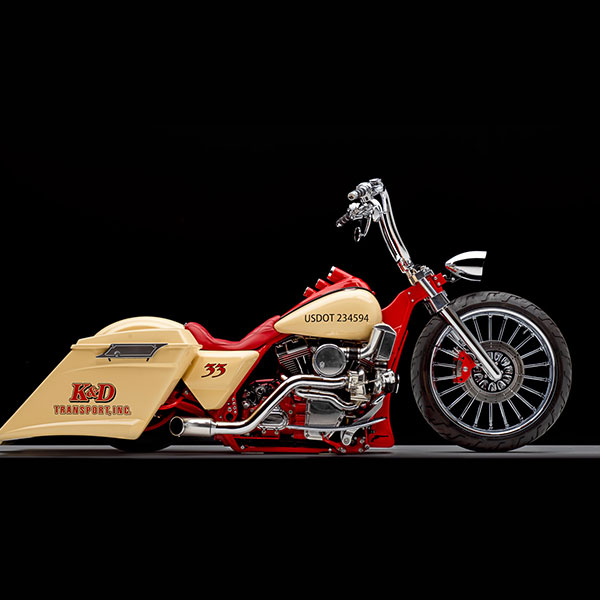 Custom Harley-Davidson® KD Transport motorcycle right side view