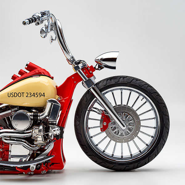 Custom Harley-Davidson® KD Transport motorcycle right view of front wheel
