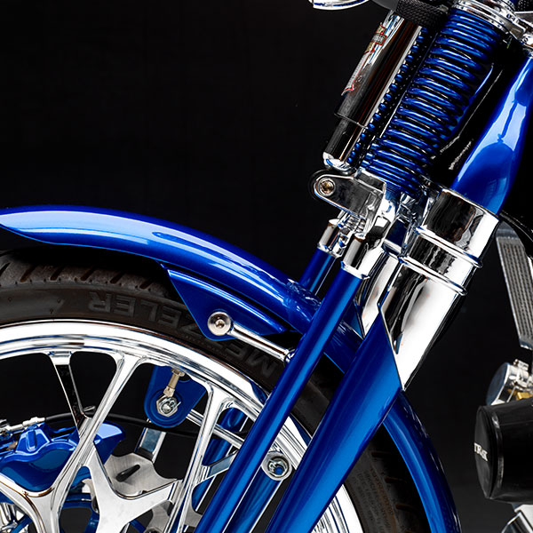 Steel Horse custom Harley-Davidson® view of front fork