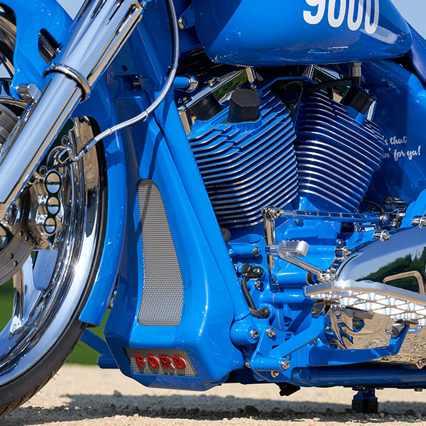 The Bomb Harley-Davidson® custom view of engine