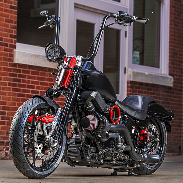 Story of Bone Crusher Harley-Davidson® Softail® Springer custom motorcycle front left view