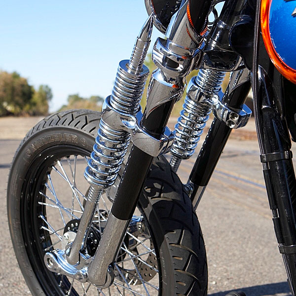 Bob Harley-Davidson® custom motorcycle front wheel and forks