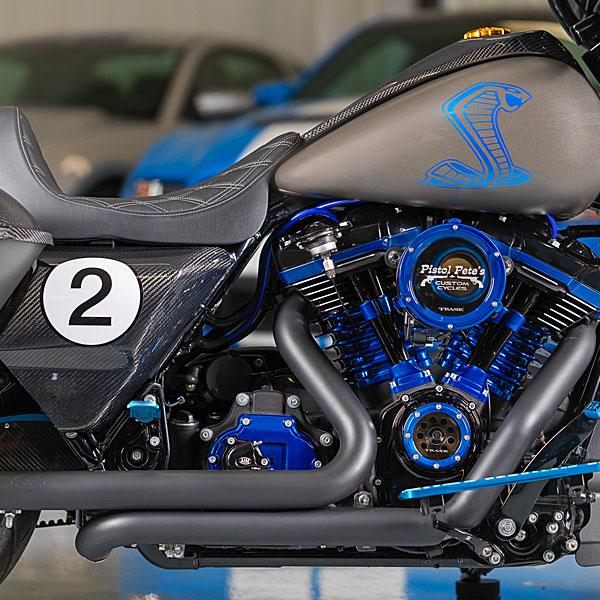 Cobra Harley-Davidson® Softail® right side view of engine