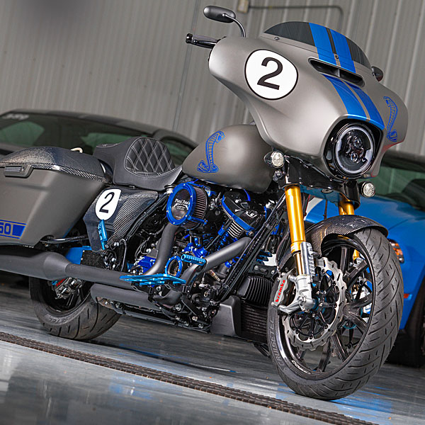 Cobra custom Harley-Davidson® Softail® motorcycle left front view