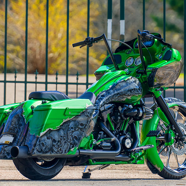 Reaper Harley-Davidson® Road Glide® custom motorcycle rear view