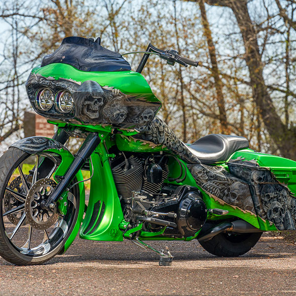 Reaper Harley-Davidson® Road Glide® custom motorcycle left side view