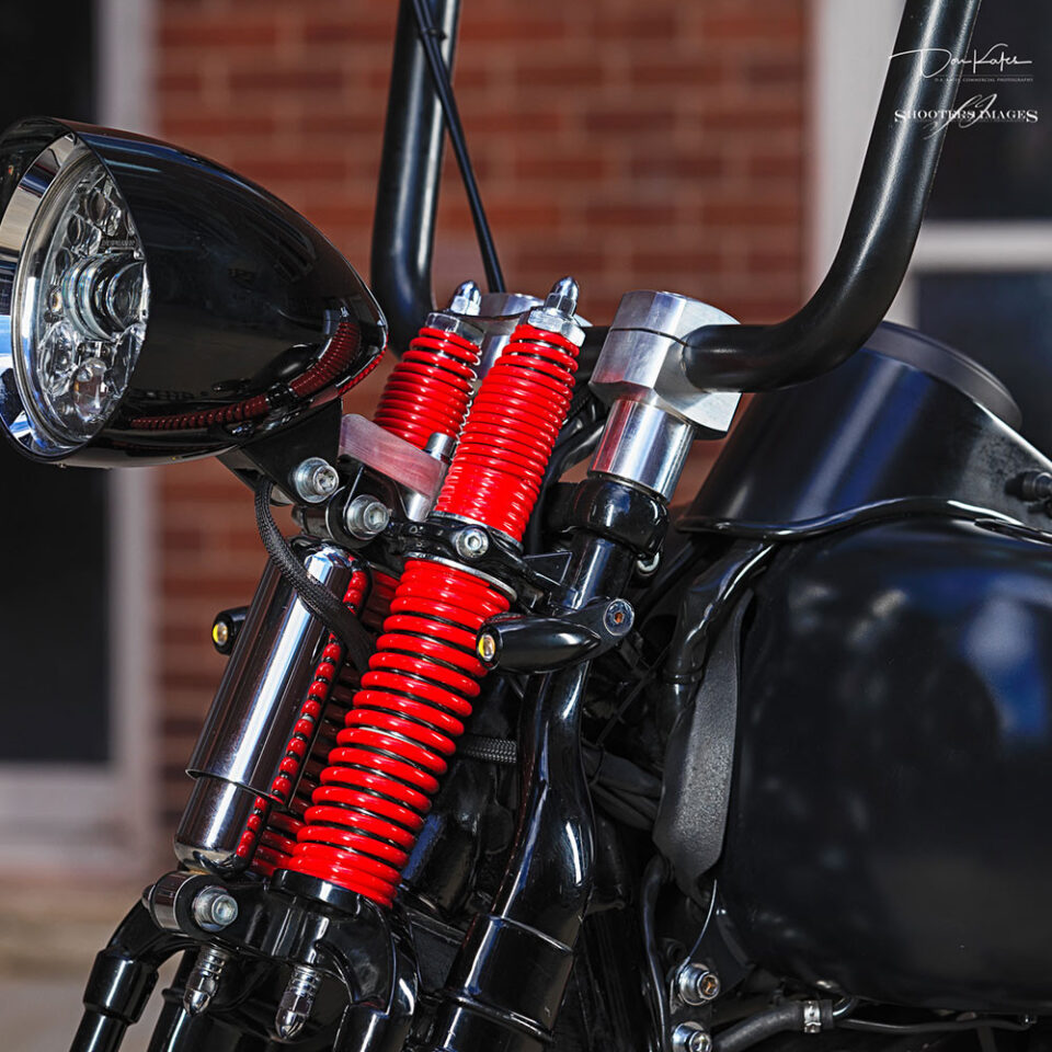 Crossbones Risers for Harley Davidson Springer models handlebars.